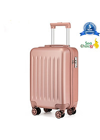 Sea Choice 19 inch Mang theo Hành lý Vỏ Cứng Nhẹ Vali ABS 4 Bánh Xe Quay Có Khóa TSA