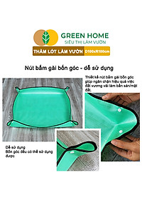 Thảm Lót Làm Vườn Greenhome, D100xR100cm, Trộn Đất, Thay Chậu, Trồng Cây Sạch Sẽ Chống Thấm Nước, Dễ Vệ Sinh, Gấp Gọn
