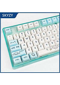 132 Phím Cinnamoroll Keycaps XDA Profile anime dễ thương PBT Dye Sub Bàn phím cơ học Keycap