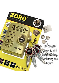 Ổ khóa chụp bát cửa báo động chống trộm ZORO thông minh - màu vàng đồng - khóa chụp chống cắt toàn diện, chống cắt khoen cửa - hàng chính hãng