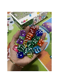 Xúc xắc xí ngầu nhựa 1,6cm chọn mầu