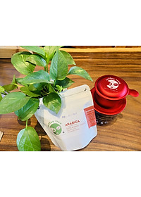 Cà phê bột Arabica Cầu Đất 500g nguyên chất 100% thơm nồng, vị nhẹ, gu tây TẶNG Phin Nhôm Pha Cà Phê Màu Đỏ Cao Cấp
