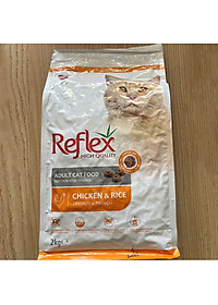 Thức Ăn Hạt Cho Mèo Lớn Reflex Vị Gà Và Gạo Gói 2kg