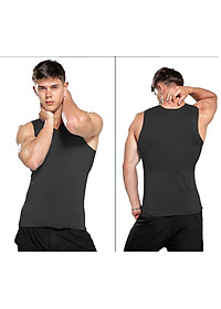 Áo lót nam áo ba lỗ body sát nách cổ chữ V vải lụa lạnh mát không đường may cao cấp