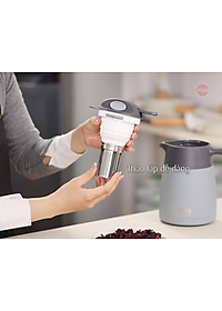 Bình ủ nhiệt iMat có phin lọc 1200ml màu xanh xám, ruột bình, phin lọc Inox 304