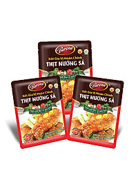 Combo 3 gói Xốt gia vị hoàn chỉnh Barona - Thịt Nướng Sả 80gr