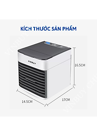Quạt điều hòa mini hơi nước làm mát không khí nhỏ gọn để bàn, nhiều chế độ làm mát, có khay chứa đá, công suất lớn, quạt êm không gây tiếng ồn - Hàng chính hãng - VinBuy