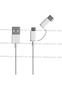 Dây Cáp Sạc Đa Năng 2 Trong 1 USB Type-C / Micro USB Xiaomi (0.3m) - Hàng Chính Hãng