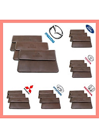 Ví da bóp da đựng giấy tờ đăng kiểm xe hơi ô tô có dập logo theo hãng