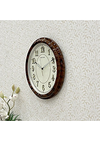 Đồng hồ treo tường Rhythm CMG712NR06 - Kt 32.2 x 39.0 x 5.3cm, 900g Vỏ nhựa giả gỗ