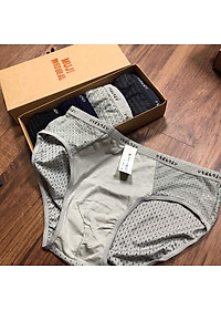 Hộp 4 quần sịp nam chéo thông hơi 