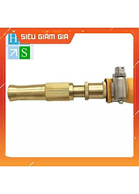Đầu vòi xịt tăng áp bằng đồng, Vòi rửa xe hơi, rửa sân, tưới cây, làm vườn, Vòi xịt điều chỉnh được áp lực nước 206587
