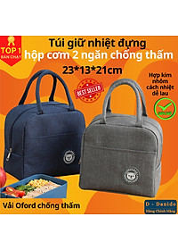 Túi Giữ Nhiệt Đựng Hộp Cơm 2 Ngăn – Chọn Màu Túi Giữ Nhiệt Đựng Cặp Lồng Cơm – Nhiều Màu – Chống Thấm Nước Chính Hãng