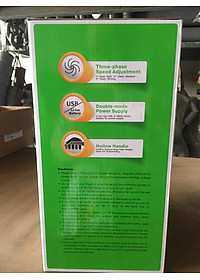 QUẠT SẠC TÍCH ĐIỆN BẰNG CỔNG CẮM USB DP 7626 - CÓ ĐÈN ĐỂ BÀN TIỆN DỤNG