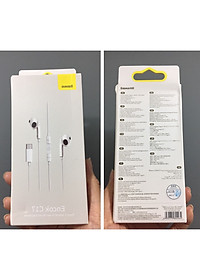 Tai nghe nhét tai jack cắm type-C  có mic Baseus Encok C17 NGCR010002 - Hàng chính hãng