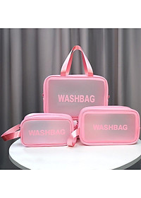 Túi đựng mỹ phẩm, đồ trang điểm đi du lịch trong suốt, chống thấm nước tiện dụng - HENRYSA