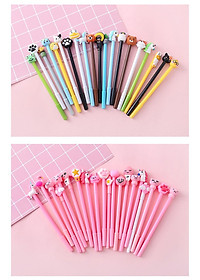 Set 20 Bút Bi Cây Viết Dễ Thương - Có Nhiều Hoạ Tiết Khác Nhau - Tặng kèm Túi Zip Đựng - Hàng Loại 1- Chính Hãng MINIIN