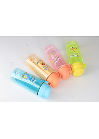 Bình nước cầm tay họa tiết thú cưng kèm dây đeo bình điều chỉnh độ dài, dung tích 500ml, in họa tiết thú cưng bắt mắt