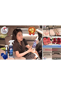  Combo 2 chai lớn 500ml & 1 chai nhỏ 100ml - Xwash For Car chai xịt vệ sinh nội thất xe hơi - Tặng kèm khăn lông cừu