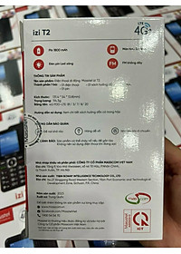 Điện thoại Masstel izi T2 4G(LTE), Màn hình 2.4 inch, Đèn pin siêu sáng, Loa to - Hàng chính hãng