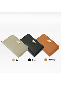 Ví nữ da thật cầm tay, ví da nam nữ nhiều ngăn, đựng vừa passport tích hợp công nghệ RFID Blocking IDIGO FW1 - 4311