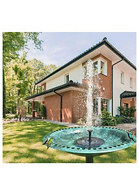 Đài phun nước mặt trời với bảng điều khiển năng lượng mặt trời 3W, pin 1200 mAh tích hợp