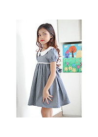 Váy đầm bé gái cổ sen trắng ren ngực. Từ 11kg đến 45kg  K107