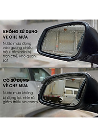 Bộ 2 Vè che mưa gương chiếu hậu ô tô hạn chế nước mưa đọng vào gương, gia tăng tầm nhìn TÂM LUÂN Chổi lau tẩm dầu - Hàng chính hãng