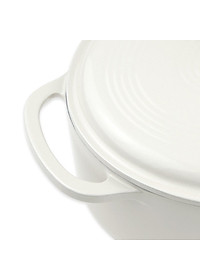 Nồi Gang Phủ Men Oval Lodge - Màu Trắng 6.6L