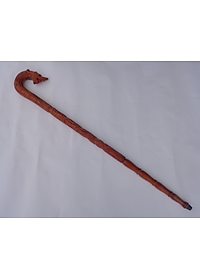 Gậy chống cho người già KT 90CM - Đầu thân chạm rông gỗ hương tự nhiên