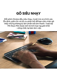 Bàn phím không dây Bluetooth Logitech MX Keys Mini - Hàng Chính Hãng