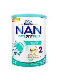 Sữa bột Nestlé NAN OPTIPRO PLUS 2 400g/lon với 5HMO Sản Xuất Tại Thụy Sĩ (6-12 tháng)