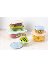 Bộ 6 hộp đựng thực phẩm chữ nhật Inochi Hokkaido (500-750-1000-1500-2000-2500ml)