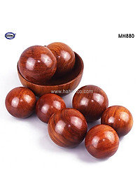 Combo 2 quả bi lăn tay gỗ hương để mộc (Đủ size) Mát xa giúp dẻo tay, chống mỏi toàn diện