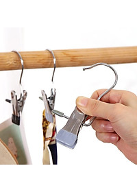 Móc Treo Đồ Có Kẹp Chống Trượt, Kẹp Đơn Phơi Quần Áo Đa Năng Bằng Thép Không Gỉ Bọc Nhựa PVC Chắc Chắn - Hàng Chính Hãng MINIIN