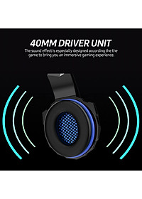 Tai nghe gaming chụp tai PYTHON FLY chống ồn âm thanh stereo cho PS4, PC, Xbox One, PS5, kèm mic đàm thoại, đèn LED, âm bass, vành chụp tai mút mềm cho Laptop Mac-Xanh-Hàng chính hãng
