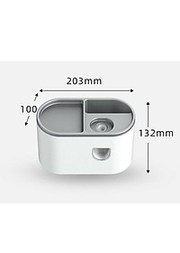 Giá treo  hộp đựng bàn chải kem đánh răng nhà tắm , Bộ nhả kem tự động 1 cốc - Hàng Chính Hãng - Tặng kèm sticker