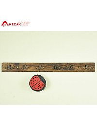 Móc gỗ màu nâu rustic treo quần áo gắn tường, kệ treo đồ trang trí Anzzar, decor phòng ngủ,móc treo quần áo, phụ kiện, giá gỗ treo quần áo-02
