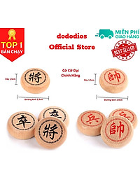 Cờ tướng bằng gỗ tự nhiên - 40 x 35 cm - Quân đường kính 3,4cm - Chính hãng dododios