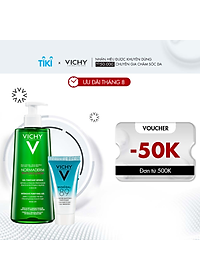 Bộ Sản Phẩm Gel Rửa Mặt Làm Sạch Sâu, Giảm Bã Nhờn Và Se Khít Lỗ Chân Lông VICHY Normaderm Phytosolution Intensive Purifying Gel