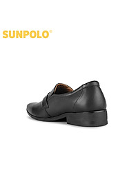 Giày tây nam da bò đế cao su SUNPOLO SKT116 phiên bản đen