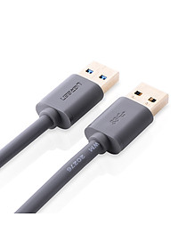 Dây USB 3.0 đực sang đực mạ vàng dài UGREEN US116 (Đen) - Hàng chính hãng