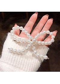 Kẹp nơ ngọc trai  - kẹp hot style Hàn Quốc