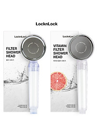 Bộ Phụ Kiện Đầu Vòi Sen Lọc Nước LocknLock 80mm CLR-KR LBW400 (Mạch nước nhip nhàng, giảm stress - Khử Clo)