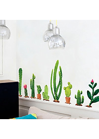 Decal dán tường chậu xương rồng dài XH9312 Flowerdecal