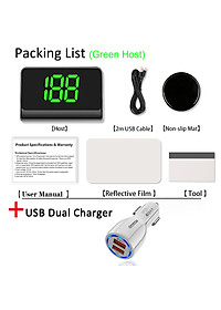 HUD Hiển Thị Tốc Độ Trên Kính Lái Ô Tô G30 - GPS Cắm Cổng USB | Màn Hình Rõ Nét, Tương Thích Mọi Dòng Xe