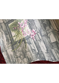5m giấy decal hoa lan trên nền gạch xám DTL56(60x500cm)