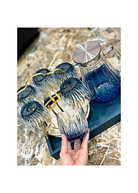 BỘ 6 CỐC THỦY TINH UỐNG NƯỚC MẠ XANH CHỊU NHIỆT CAO CẤP