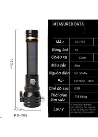 Đèn pin siêu sáng thoát hiểm 7 chức năng