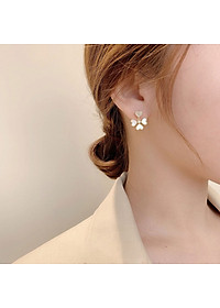 Bông tai xinh phong cách Hàn Quốc phụ kiện xinh  - bông tai cỏ 4 lá